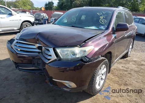 2013 Toyota Highlander Plus/Se from USA, damaged, VIN 5TDBK3EH6DS207644